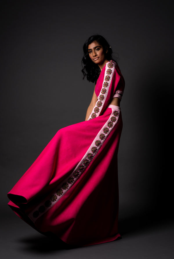 Rimini Pink Suede Gown